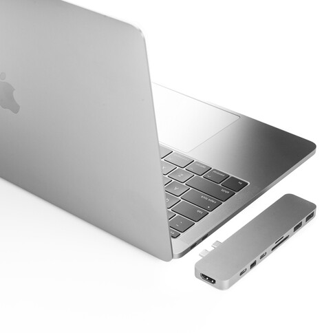 HyperDrive Pro 8-in-2 Hub für MacBook Pro, silber&gt;