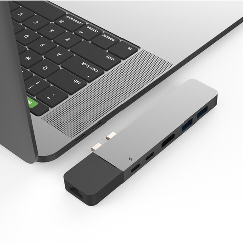 HyperDrive Net 6-in-2 Hub für MacBook Pro, silber &gt;