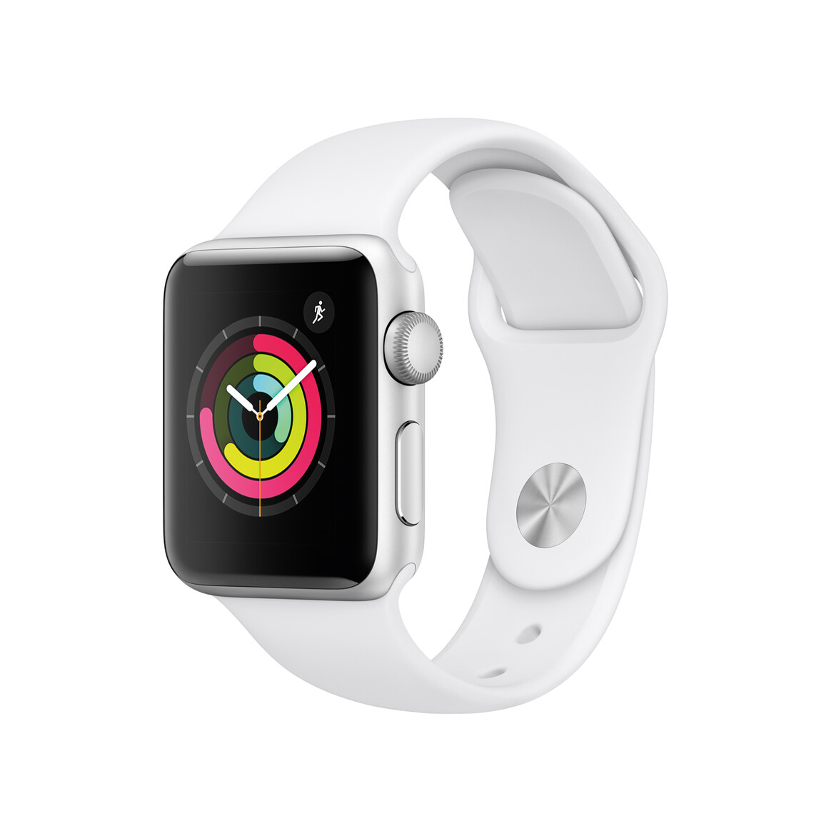 <h1>Apple Watch Series 3 GPS, Aluminium silber, 38 mm mit Sportarmband, wei&szlig;</h1>