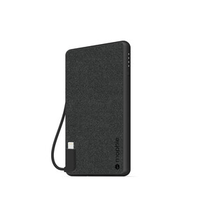 Mophie Powerstation Plus mini mit integriertem Lightning/ Micro USB Kabel 4.000mAh, schwarz >