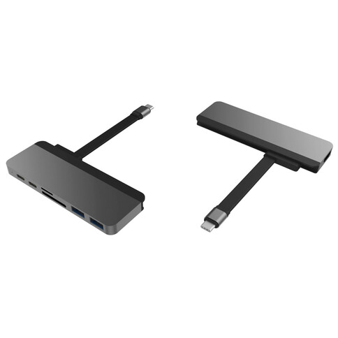 HyperDrive 7-in-2 Duo USB-C Hub, silber