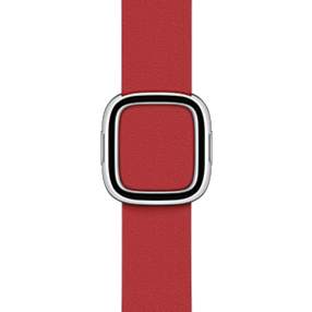 Apple Watch 38/40/41 mm Modernes Lederarmband, scharlachrot, klein