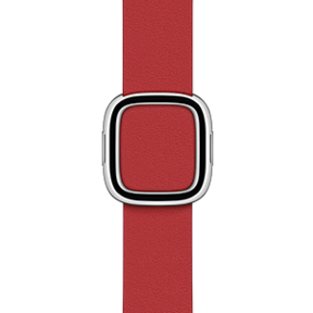 Apple Watch 38/40/41 mm Modernes Lederarmband, scharlachrot, klein