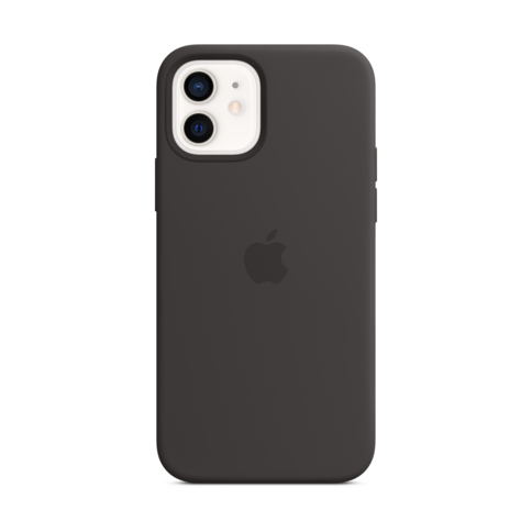 Apple iPhone 12/ 12 Pro Silikon Case mit MagSafe, schwarz