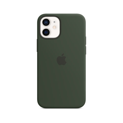 Apple iPhone 12 mini Silikon Case mit MagSafe, zyperngrün
