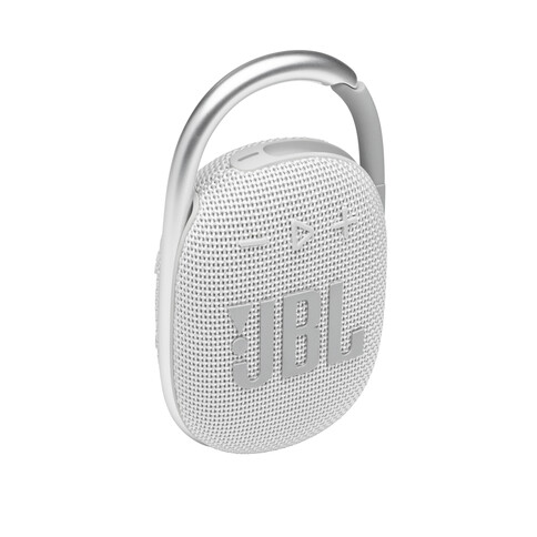JBL Clip4, Bluetooth-Lautsprecher mit Karabinerhaken, weiß