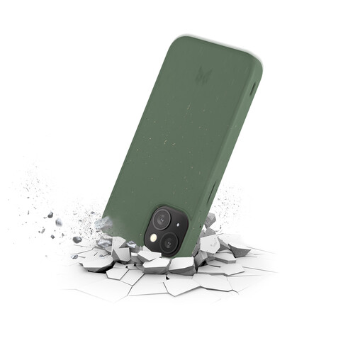 Woodcessories Bio Case antimikrobiell für iPhone 13 mini, grün&gt;