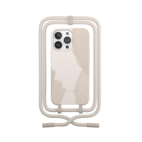 Woodcessories Change Case Batik für iPhone 13 Pro, creme weiß