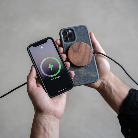 Woodcessories Bumper Case MagSafe für iPhone 13 mini, camo grey