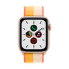 <h1>Apple Watch Series SE GPS + Cellular, Aluminium gold, 44 mm mit Sport Loop, indischgelb/weiß</h1>