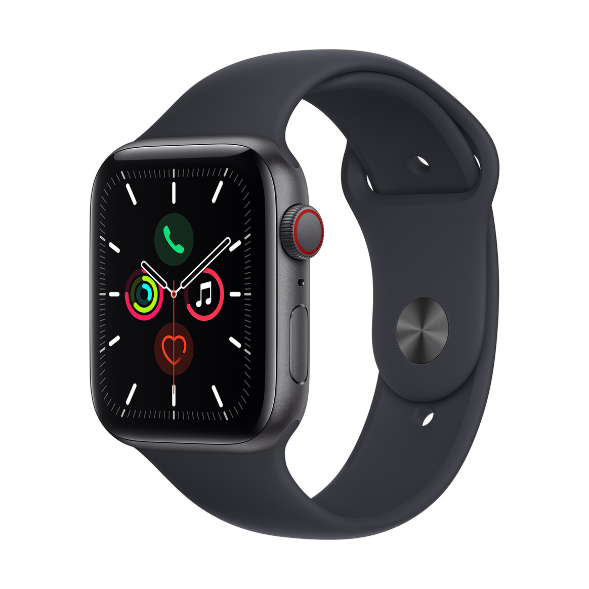 <h1>Apple Watch Series SE GPS + Cellular, Aluminium space grau, 44 mm mit Sportarmband, mitternachtschwarz</h1>