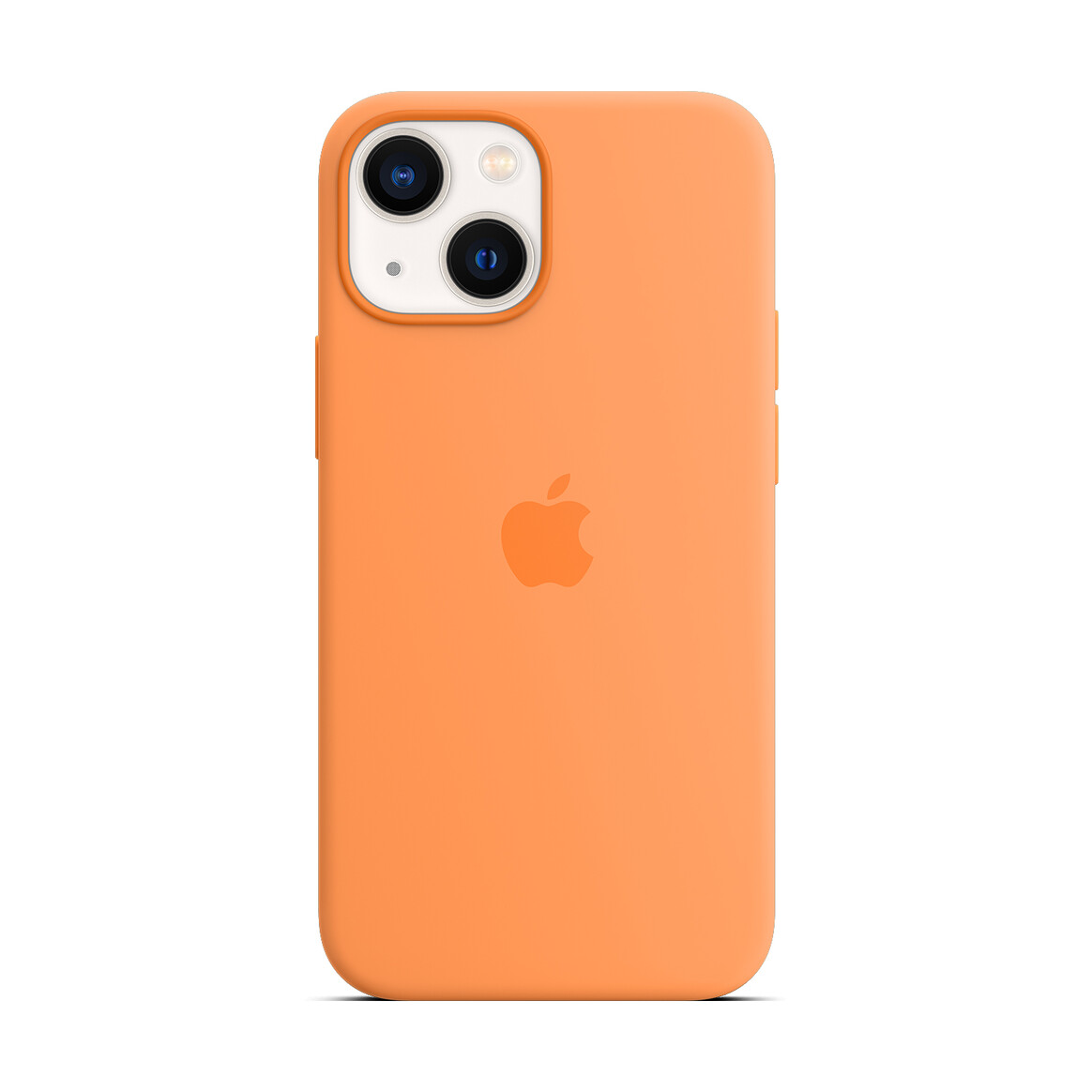 <h1>Apple iPhone 13 mini Silikon Case mit MagSafe, gelborange</h1>
