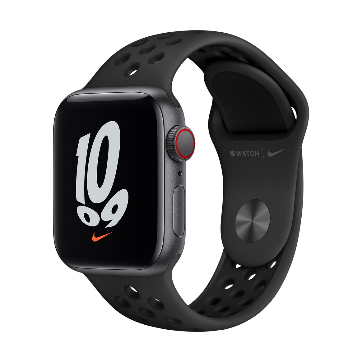 <h1>Apple Watch Nike SE GPS + Cellular, Aluminium space grau, 40 mm mit Nike Sportarmband, anthrazit/schwarz</h1>