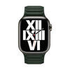 <h1>Apple Watch 38/40/41 mm Lederarmband mit Endstück, schwarzgrün, S/M</h1>