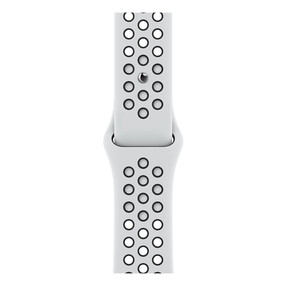 Apple Watch 38/40/41 mm Nike Sportarmband, pure platinum/schwarz, S/M, M/L