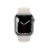 <h1>Apple Watch Series 7 GPS + Cellular, Edelstahl silber, 41 mm mit Sportarmband sternenlicht</h1>