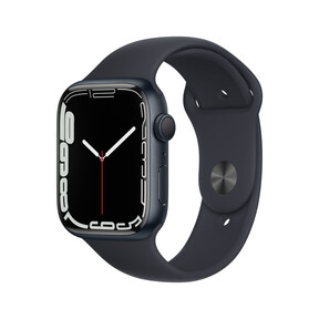 Apple Watch Series 7 GPS, Aluminium mitternacht, 45 mm mit Sportarmband, mitternacht>