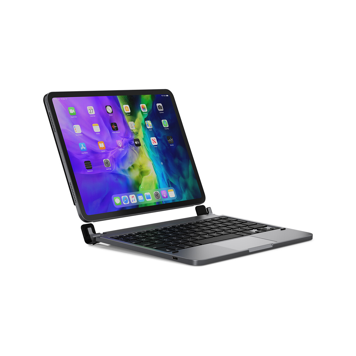 <h1>Brydge Pro+ Tastatur für iPad Pro 11&quot;, Aluminium,  dt., inkl. Trackpad, space grau</h1>