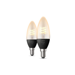 Philips Hue White E14 Kerze Doppelpack Filament
