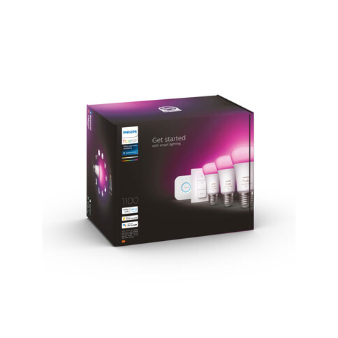 Philips Hue White &amp; Color Ambiance E27 3er Starter Set inkl. DimmerSwitch 75W