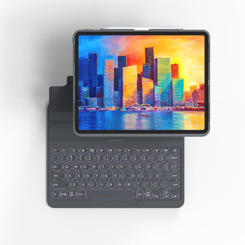 Zagg Tastatur Pro Keys für iPad 11&quot; Pro (4.Gen.), Charcoal