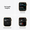 <h1>Apple Watch Series 7 GPS + Cellular, Edelstahl gold, 45 mm mit Sportarmband, abyssblau</h1>