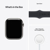 <h1>Apple Watch Series 7 GPS + Cellular, Edelstahl graphit, 45 mm mit Sportarmband, mitternacht</h1>