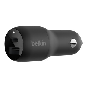 Belkin 37W Dual Kfz-Ladegerät, 25W USB-C mit Power Delivery, 12W USB-A, schwarz