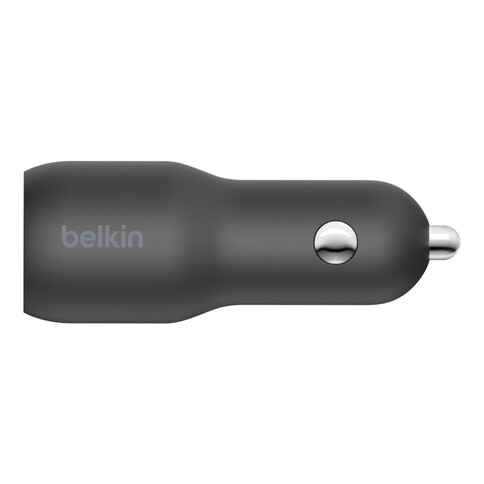 Belkin 37W Dual Kfz-Ladegerät, 25W USB-C mit Power Delivery, 12W USB-A, schwarz