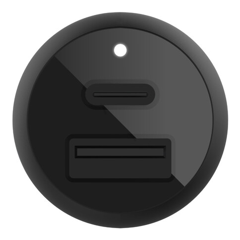 Belkin 37W Dual Kfz-Ladegerät, 25W USB-C mit Power Delivery, 12W USB-A, schwarz