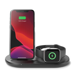 Belkin Wireless BOOST↑CHARGE™ 3-in-1 Ladestation für Apple Watch und iPhone, schwarz