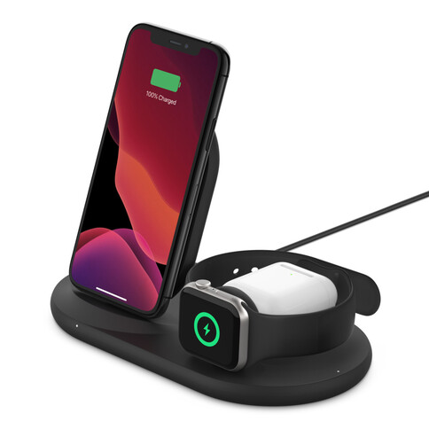 Belkin Wireless BOOST↑CHARGE™ 3-in-1 Ladestation für Apple Watch und iPhone, schwarz