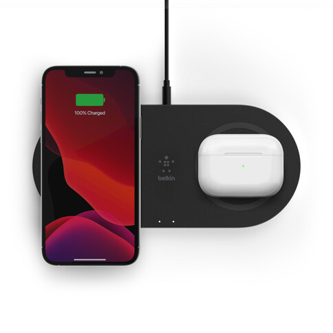 Belkin Wireless BOOST↑CHARGE™ Dual Ladepad mit 2x 15W, inkl. Netzteil, schwarz