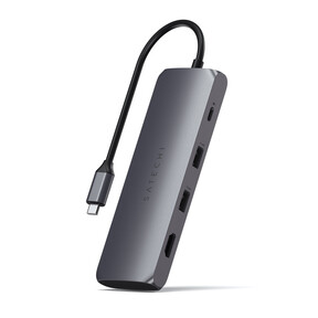 Satechi USB-C Hyb. Multiport Adapter SSD Enc. gray