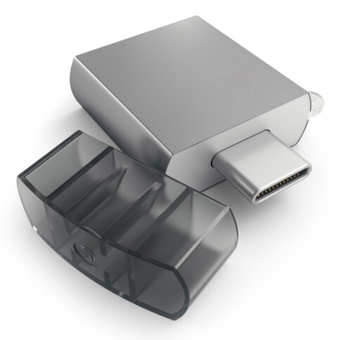 Satechi Aluminium Type-C zu Type-A USB Adapter, space grau