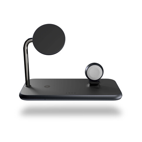 Zens Aluminium Series 4 in 1 Magnetic Wireless MagSafe Charger | 45W | Qi | schwarz | ZEDC18B/00