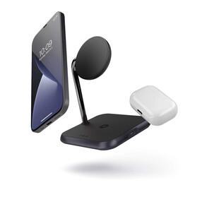 Zens Aluminium Series 3 in 1 Magnetic Wireless MagSafe Charger | Qi | schwarz | ZEDC19B/00
