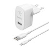 <h1 style="text-align: center;">BOOST&uarr;CHARGE&trade; USB-A-Netzladeger&auml;t mit Lightning-Kabel (12&nbsp;W)</h1>