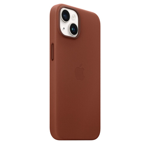 Apple iPhone 14 Leder Case mit MagSafe, umber&gt;