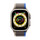 Apple Watch Ultra GPS + Cellular, Titan, 49mm Trailarmband, S/M, blau/grau&gt;