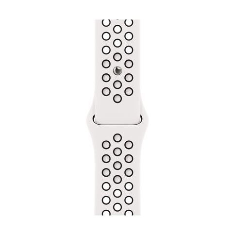 Apple Watch 42/44/45mm, Nike Sportarmband, weiß/schwarz