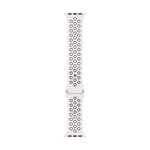 Apple Watch 42/44/45mm, Nike Sportarmband, weiß/schwarz