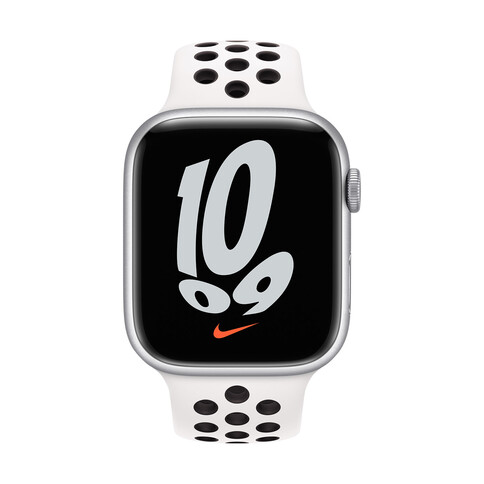 Apple Watch 42/44/45mm, Nike Sportarmband, weiß/schwarz