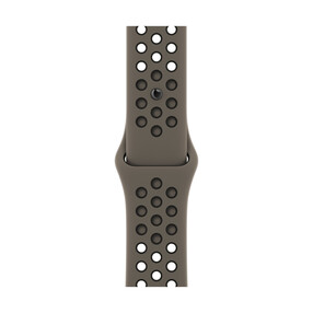 Apple Watch 42/44/45mm, Nike Sportarmband, olivegrau/schwarz
