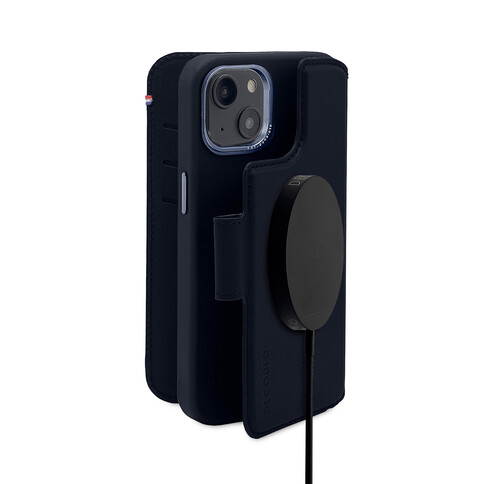 Decoded MagSafe Leder 2-in-1 Wallet Case und Backcover für iPhone 14 Plus, blau