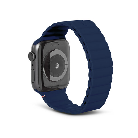 Decoded 38/40/41 mm Silikonarmband mit Magnetverschluss für Apple Watch Series 2/3/4/5/6/7/8/SE/SE2, blau