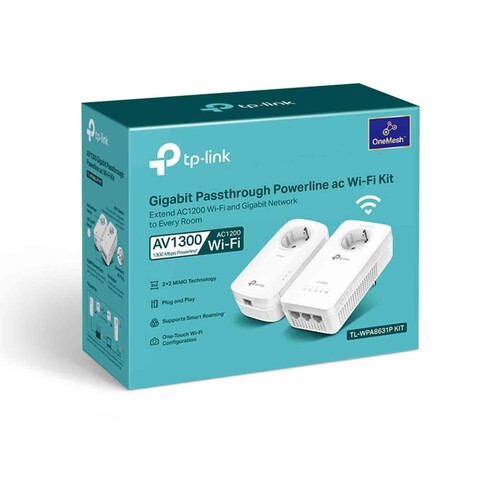 TP-Link WPA8631P KIT, Gigabit WLAN Powerline-Extender Kit mit Steckdose