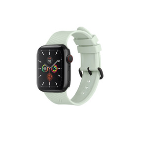 Native Union 42/44/45 mm Curve Silikonarmband für Apple Watch Series 2/3/4/5/6/7/8/SE/SE2 , grün>