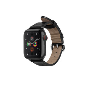 Native Union 38/40/41 mm Lederarmband für Apple Watch Series 2/3/4/5/6/7/8/SE/SE2, schwarz>