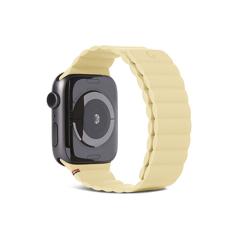 Decoded 42/44/45 mm Silikonarmband mit Magnetverschluss für Apple Watch Series 2/3/4/5/6/7/8/SE/SE2, beige